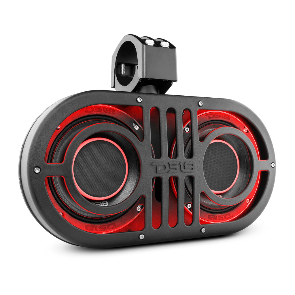 Dual 6.5" Marine and Powersports PRO Roll Cage Sound Bar System with Built in LED RGB Lights450 Watts Rms ( 2 X PRO-HY6.4B Included)