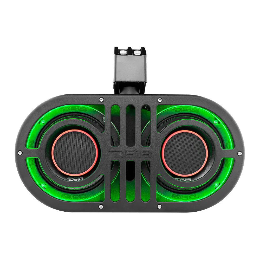 Dual 6.5" Marine and Powersports PRO Roll Cage Sound Bar System with Built in LED RGB Lights450 Watts Rms ( 2 X PRO-HY6.4B Included)