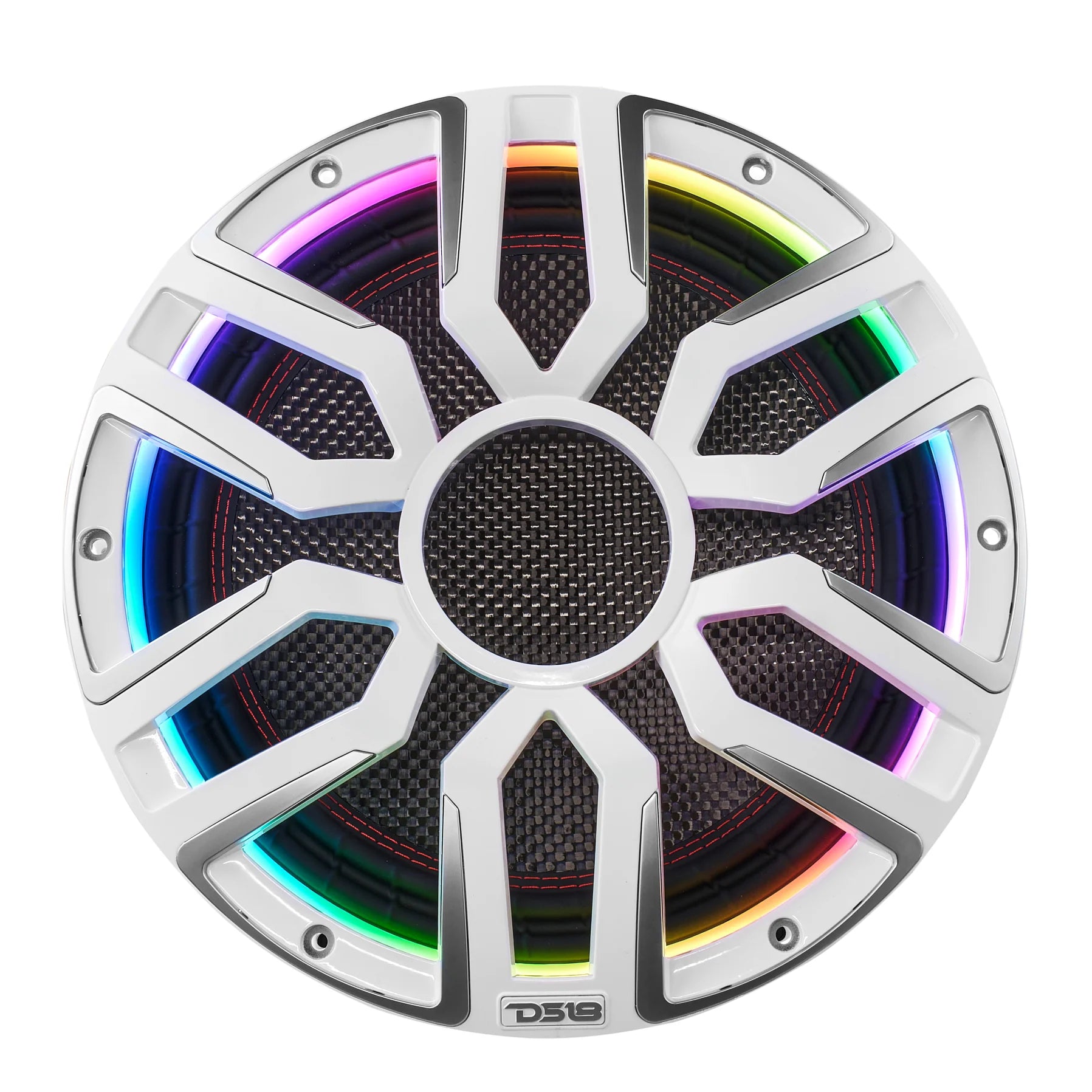 12" Neodymium Marine & Powersport Subwoofer with Digital LED Lights and Carbon Fiber Cone | 800W RMS 4-Ohm