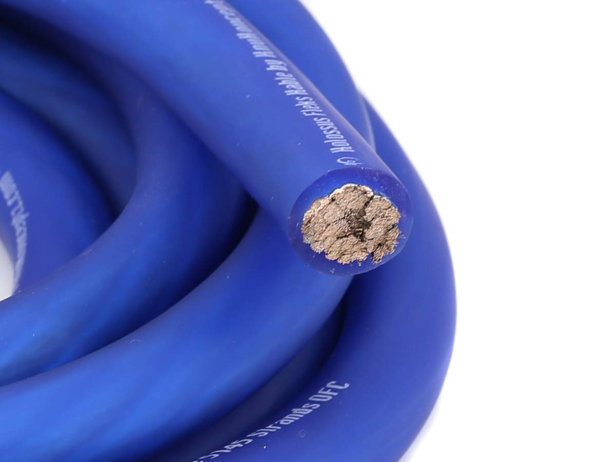 Kolossus Flex Kable 0 Gauge Power Wire Blue OFC (Sold in 5 Foot Increments)