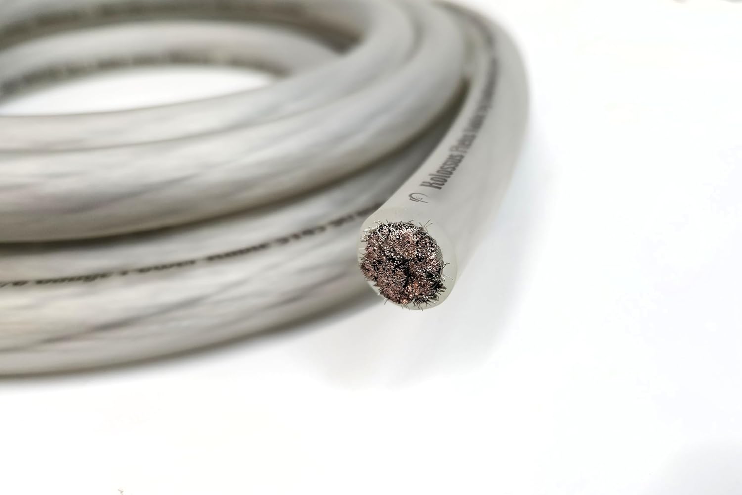 Kolossus Flex Kable OFC 0 Gauge Power Wire Copper Cable (Silver, 5 Feet)