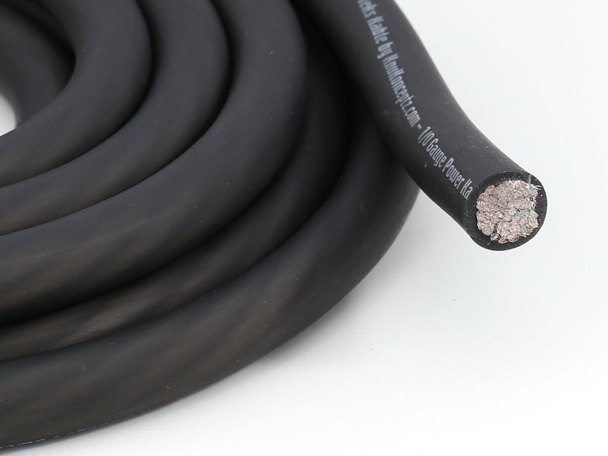 Kolossus Flex Kable 4 Gauge Power Wire Black OFC (Sold in 5 Foot Increments)