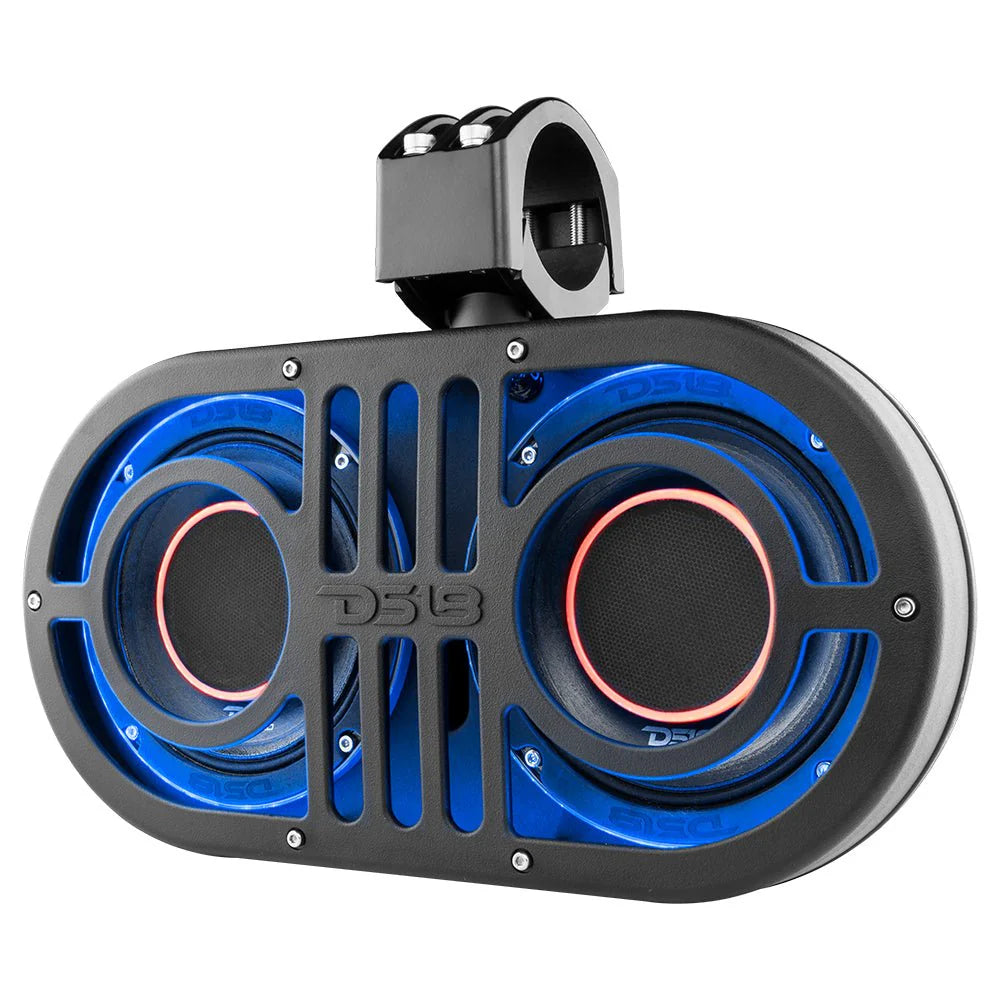 Dual 6.5" Marine and Powersports PRO Roll Cage Sound Bar System with Built in LED RGB Lights450 Watts Rms ( 2 X PRO-HY6.4B Included)