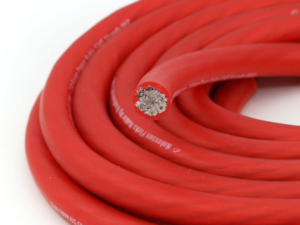 Kolossus Flex Kable OFC 0 Gauge Power Wire Copper Cable Red 1/0 AWG