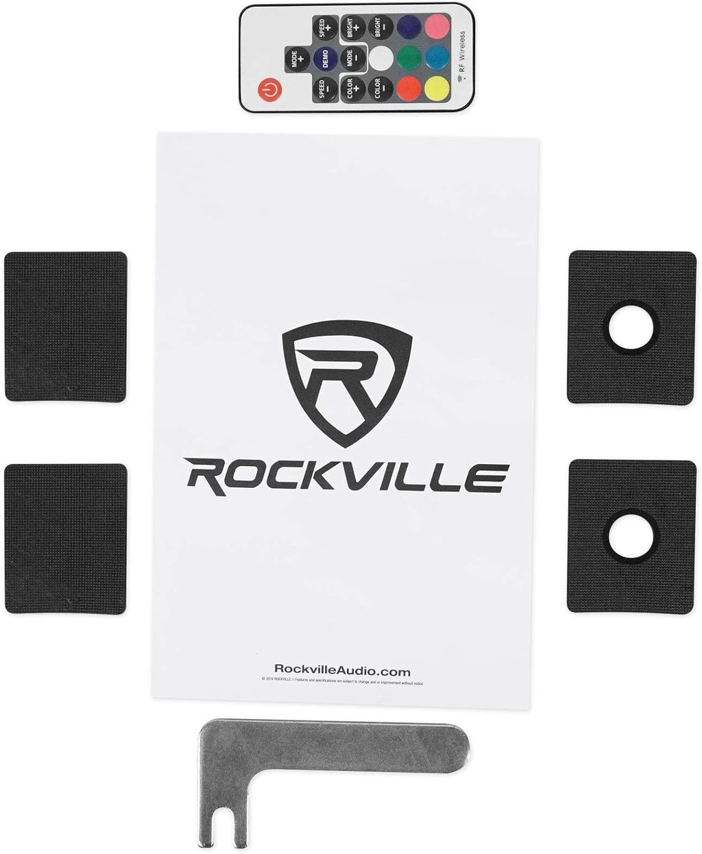 WB65KLED 600W Peak/300W RMS Marine Wakeboard Tower Speakers Pair, 6.5", Built-In LED Lights, 360 Degree Swivel, Waterproof, 4 Ohm, for Boats, Jeeps, and Atvs