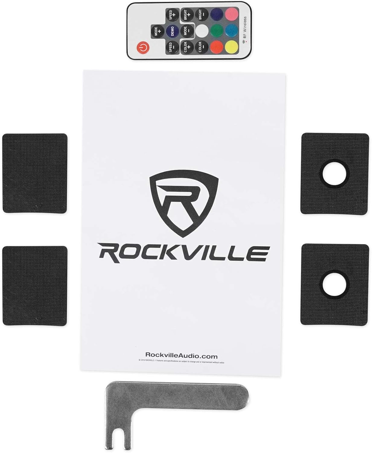 WB65KLED 600W Peak/300W RMS Marine Wakeboard Tower Speakers Pair, 6.5", Built-In LED Lights, 360 Degree Swivel, Waterproof, 4 Ohm, for Boats, Jeeps, and Atvs