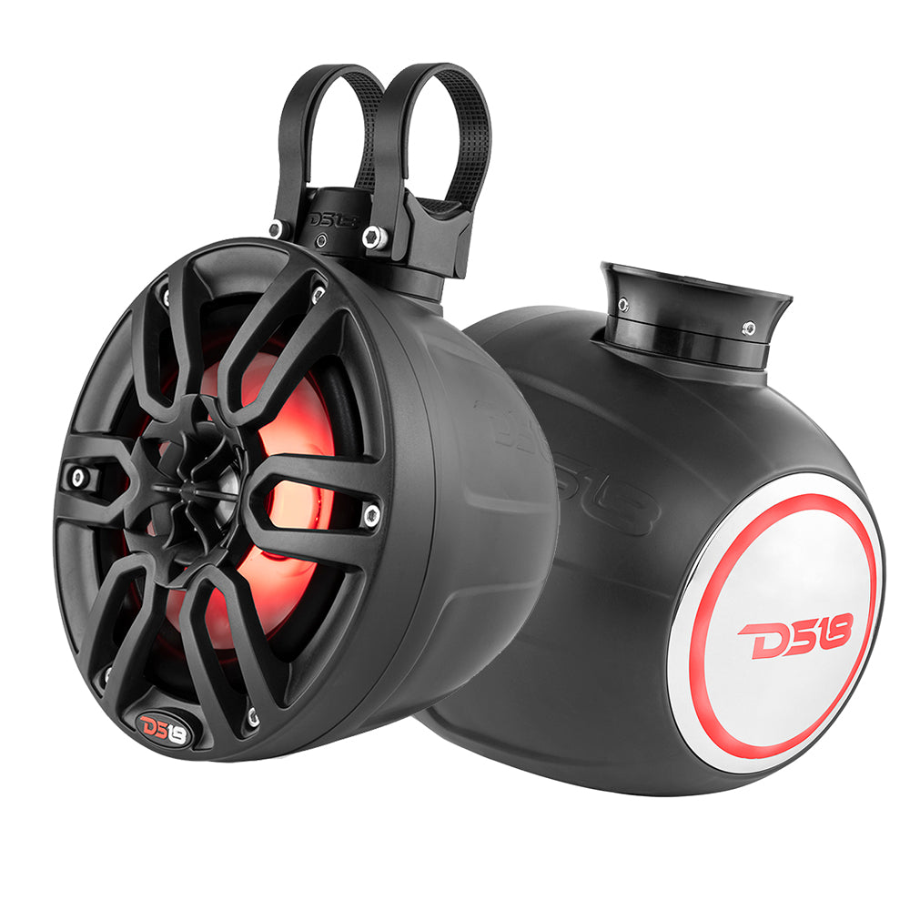 DS18 HYDRO 65 Compact Wakeboard Pod Tower wRGB Light  300W  Black NXLPS6BK