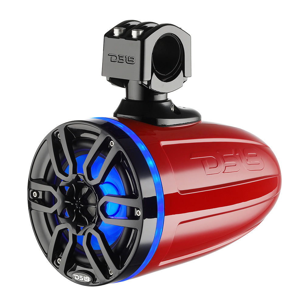 DS18 X Series HYDRO 65 Wakeboard Pod Tower Speakers wRGB LED Light  300W  Red NXLX6TPRD