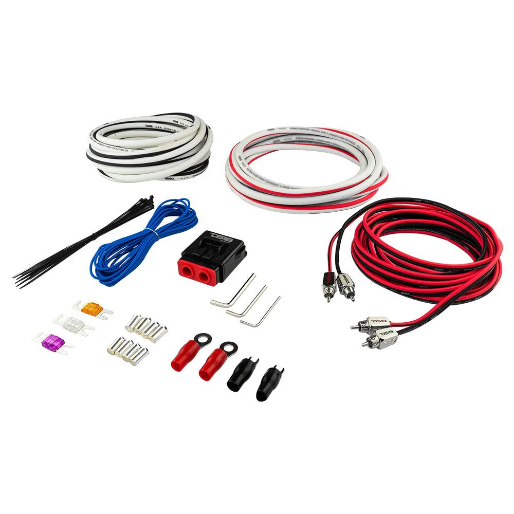4-GA Marine Tinned OFC Amplifier Installation Kit - WHITE