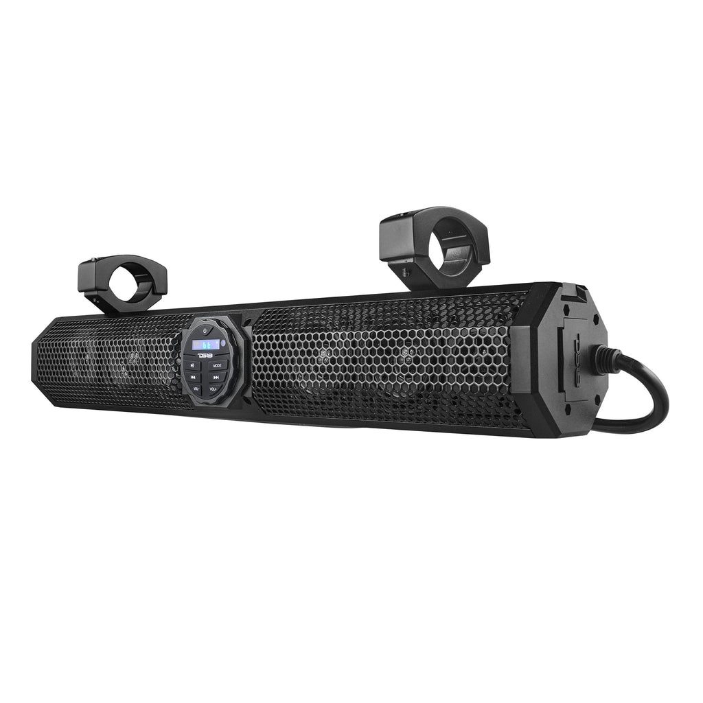 24" Marine Sound Bar Speaker System, 6 Speakers 600 Watts, Bluetooth® V5.0, Rotating Control Panel