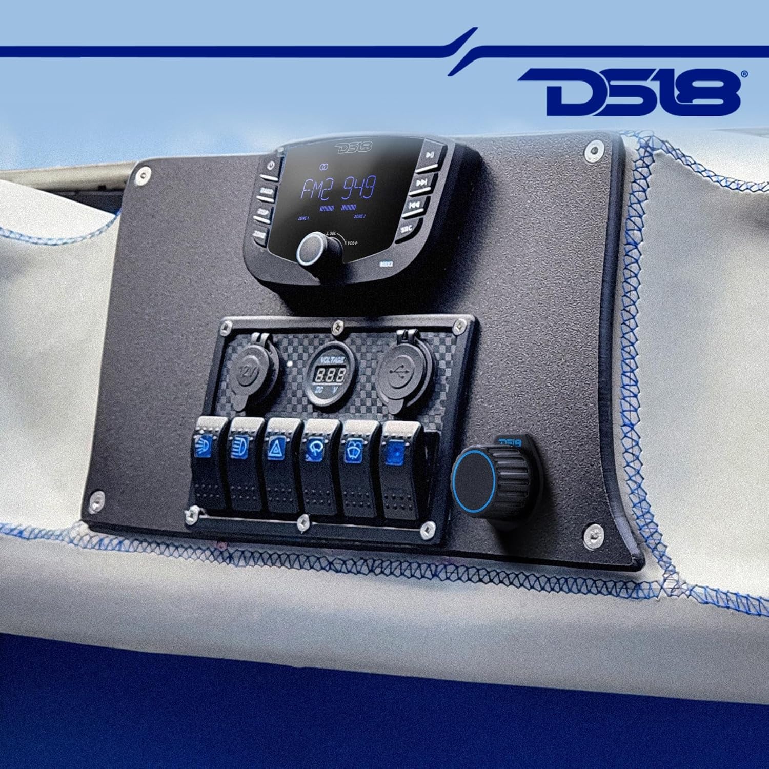 MBKR Marine Bass Knob Remote Gain/Volume - Compatible with Any Source Unit - Bass Knob Level Controller - Universal RCA Line Level Control Waterproof Design for All Audio Applications