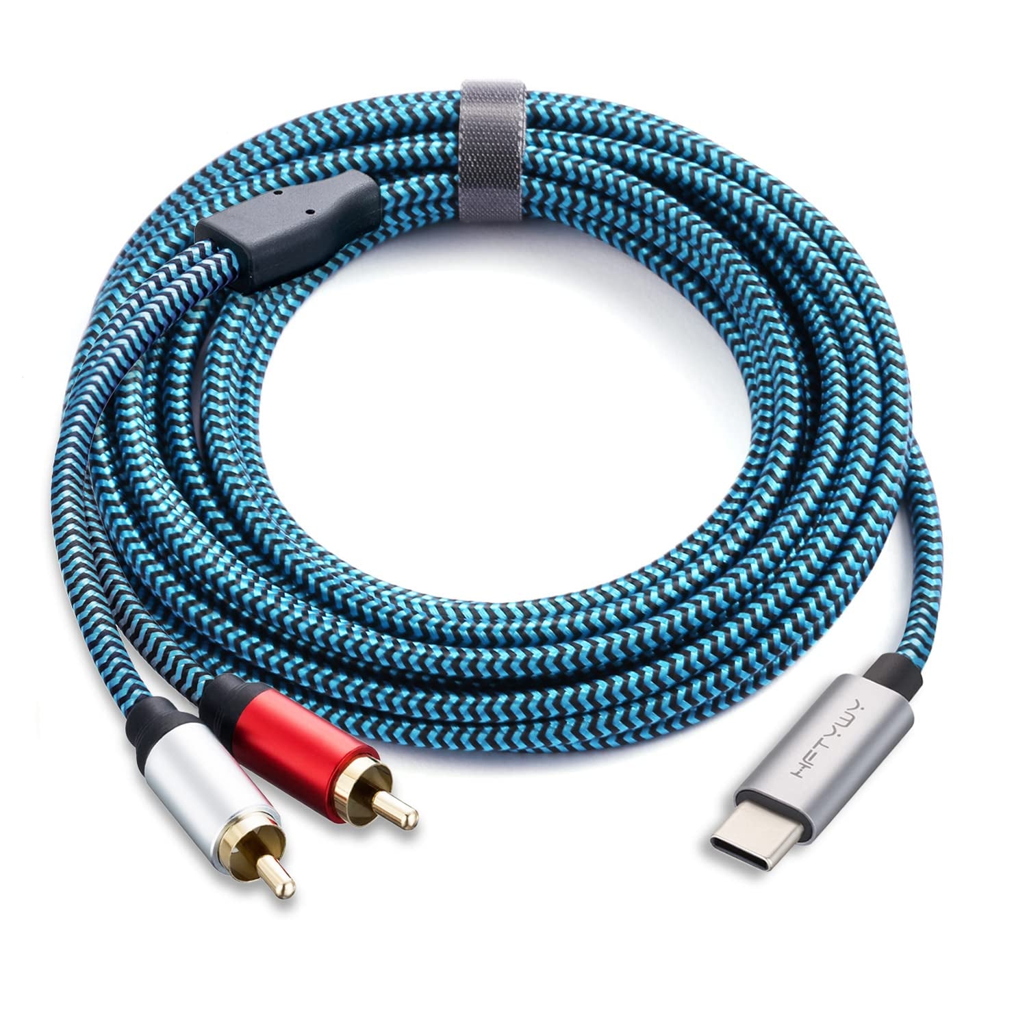 USB C to RCA Audio Cable, Type C to 2 Male RCA Stereo Adapter Cord 20Ft - Hi-Res DAC Aux Splitter for Iphone 17 16 15 Pro Max, Ipad Pro, Samsung S24, Home Theater, Amplifier, Car Speaker