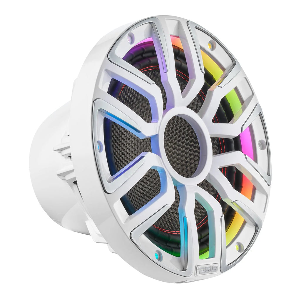 12" Neodymium Marine & Powersport Subwoofer with Digital LED Lights and Carbon Fiber Cone | 800W RMS 4-Ohm