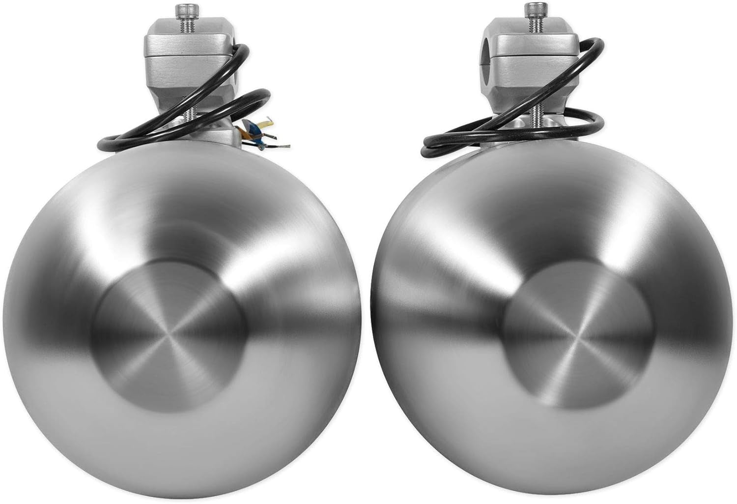 WB65KLED 600W Peak/300W RMS Marine Wakeboard Tower Speakers Pair, 6.5", Built-In LED Lights, 360 Degree Swivel, Waterproof, 4 Ohm, for Boats, Jeeps, and Atvs