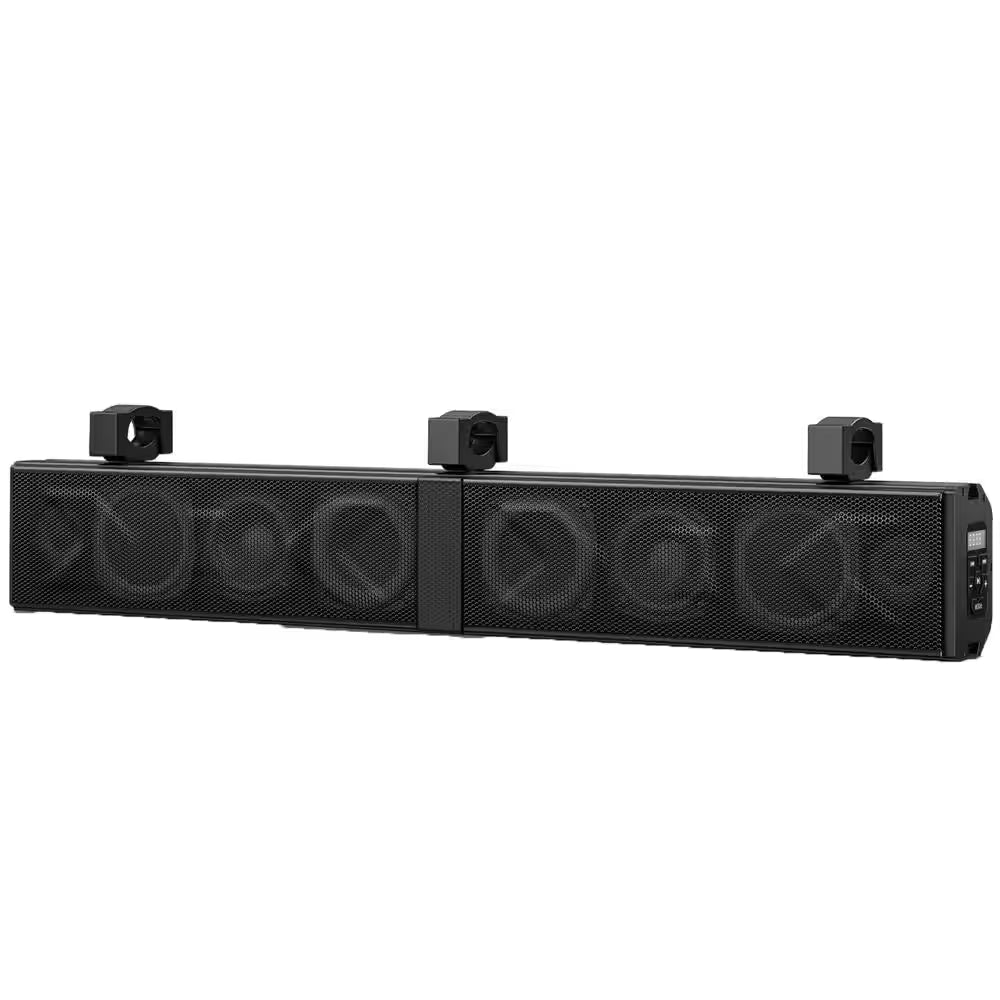 34 In. 2.0 Channel Bluetooth Amplified Soundbar IP66 Waterproof with RGB Lighting, Powersports SXS Sound Bar