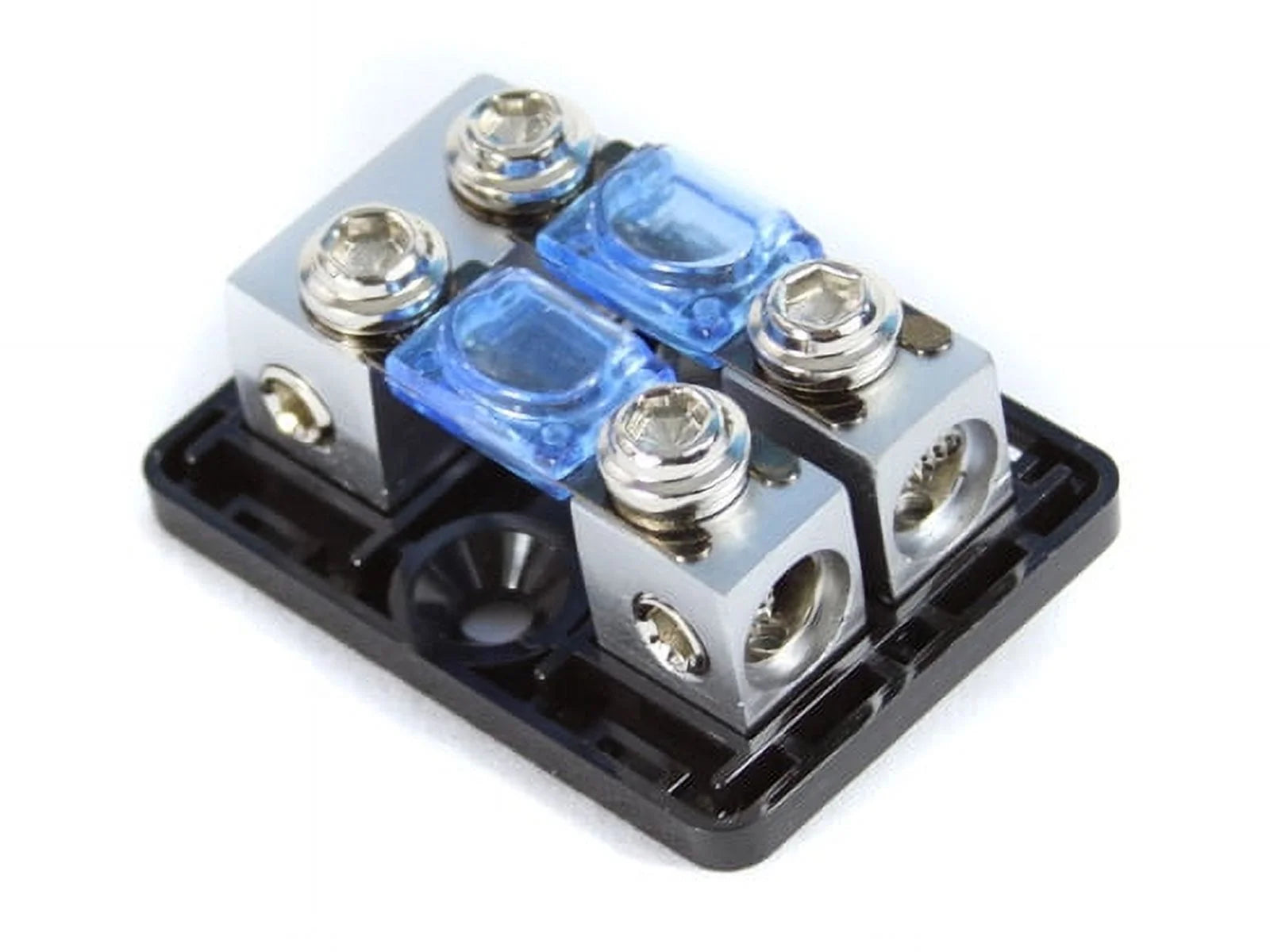 Bassik 2 Way 4 - 8 Gauge Fused Distribution Block with Fuses