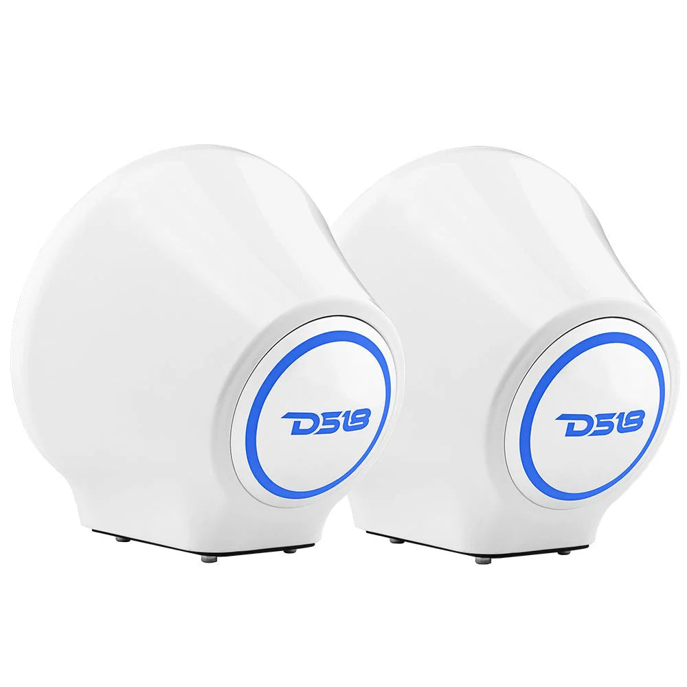 8” Universal Flat Mount Kick Panel Speaker Pod – Jet Skis, Jeeps, Motorcycles – RGB LED Lights