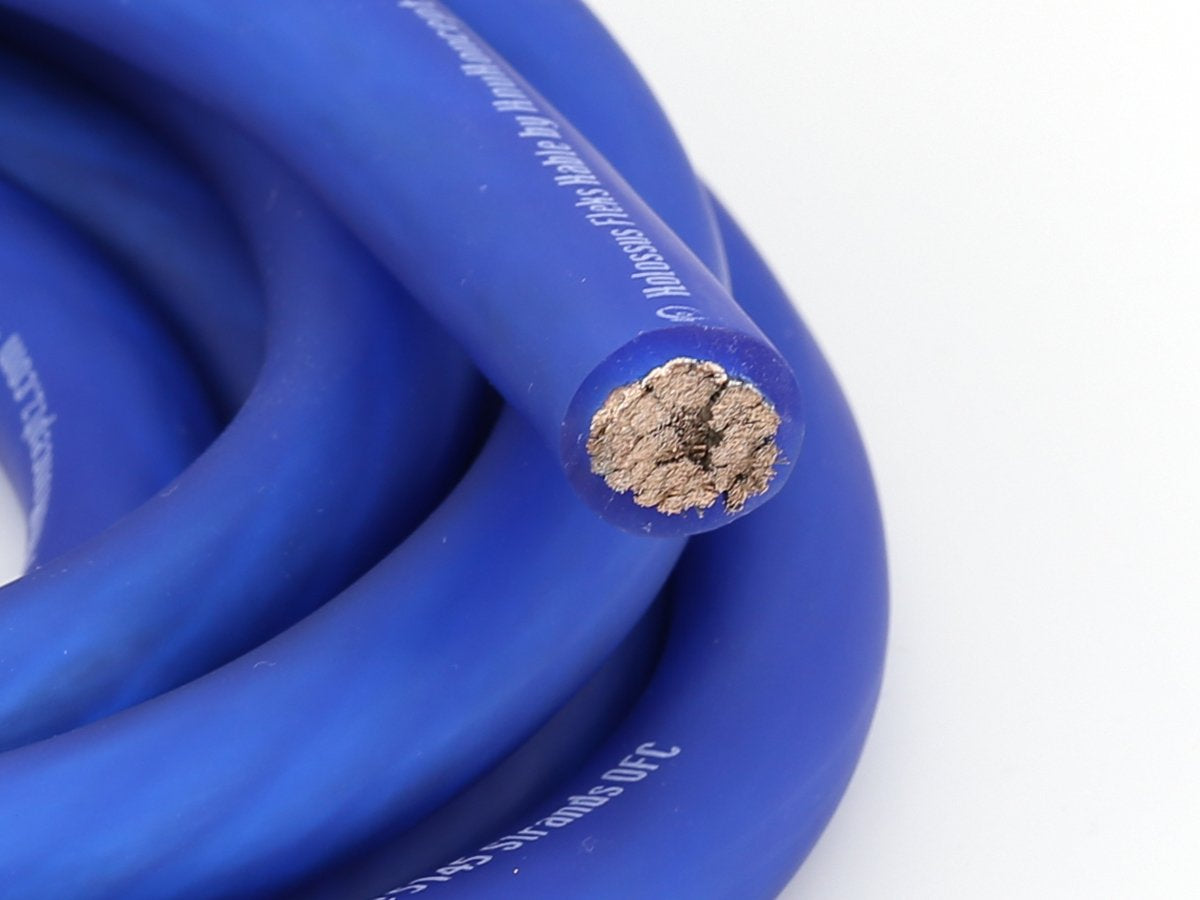 Kolossus Flex Kable 0 Gauge Power Wire Blue OFC (Sold in 5 Foot Increments)