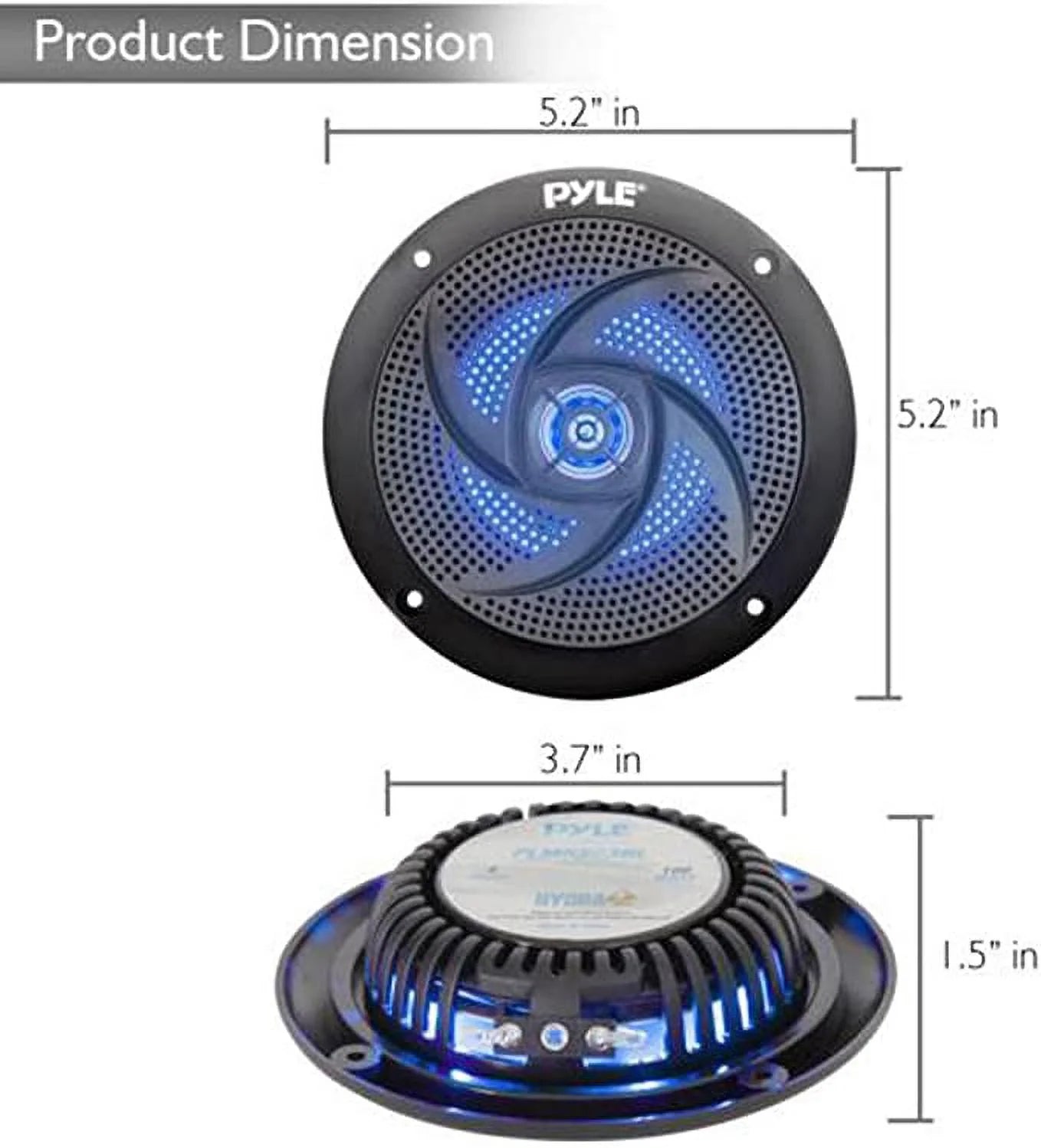 100W Low-Profile Slim Style Waterproof Weather Resistant Outdoor Audio Stereo Sound System