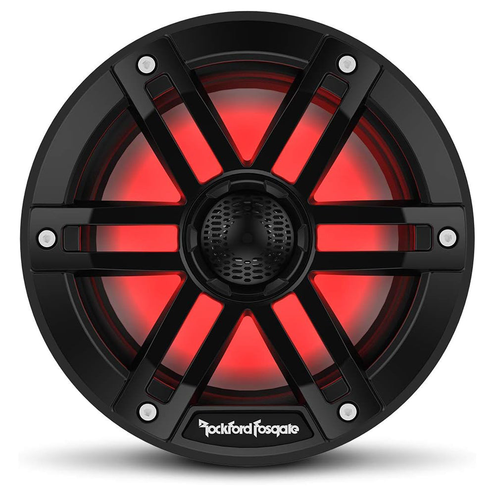 M1-65 Color Optix 6.5” 2-Way Coaxial Multicolor LED Lighted Marine Speakers - White (Pair)